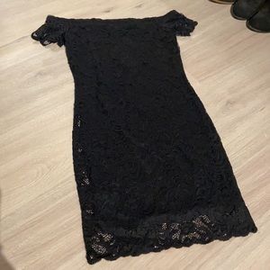 4/$20 🔥 Black Lace Off the Shoulder Cocktail Dress
